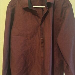 INC International Concepts Men's Deep Burgundy Dress Shirt